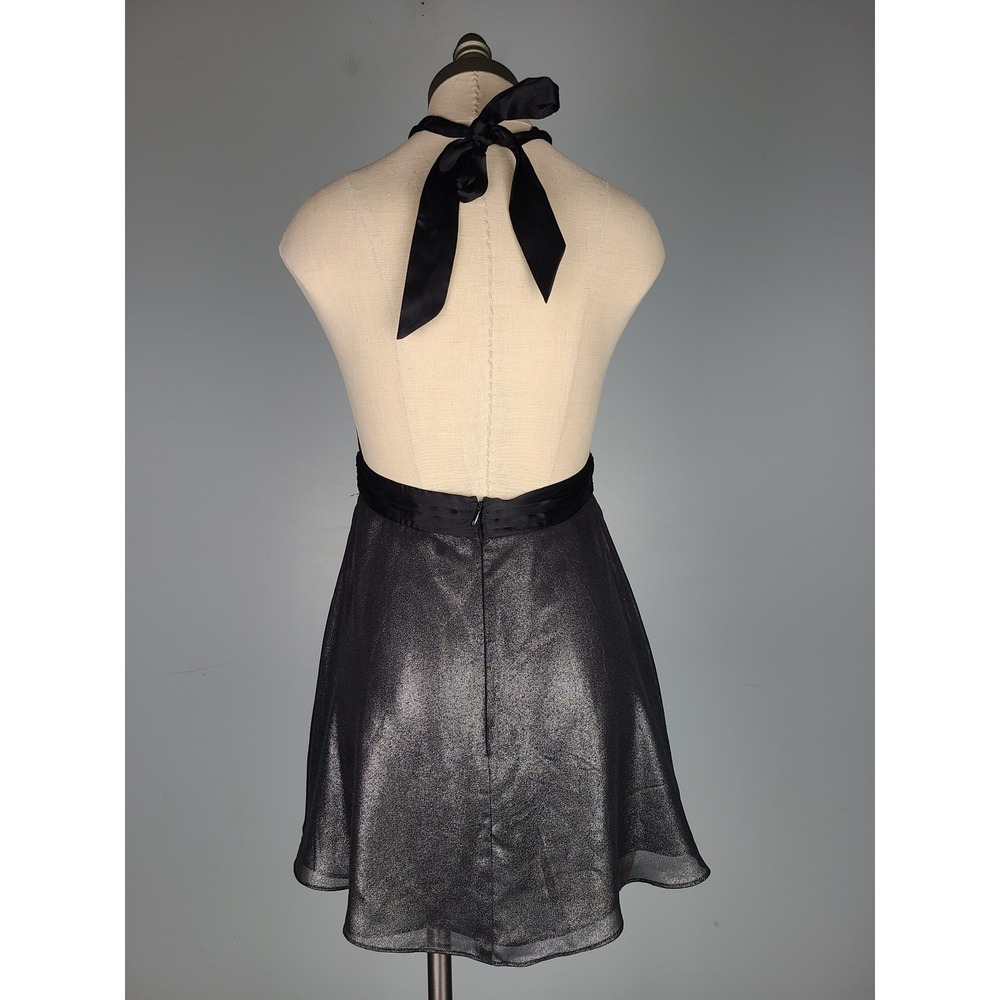 Y2K Victoria's Secret Sz S Halter Top Babydoll Black Sparkly Going Out Cybercore - Picture 2 of 4